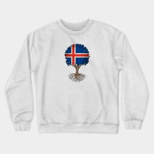 Tree of Life with Icelandic Flag Crewneck Sweatshirt